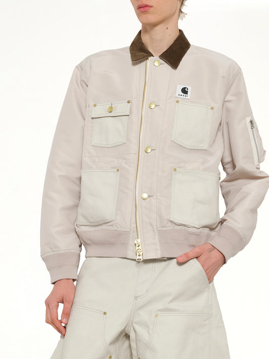 Carhartt WIP Nylon Twill x Duck Blouson in Ivory
