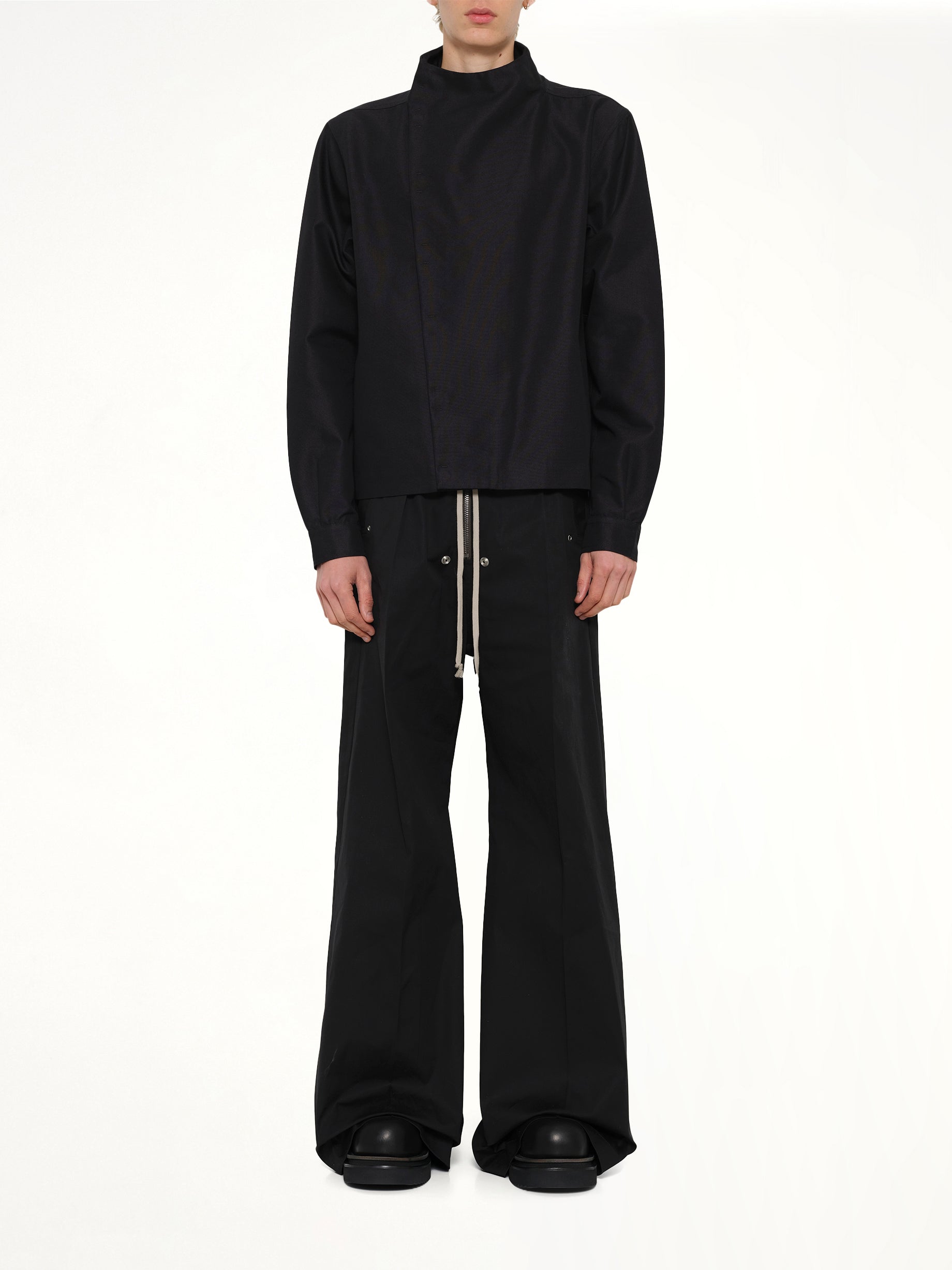 RICK OWENS , LPM Jacket in Black Model View from MARAIS
