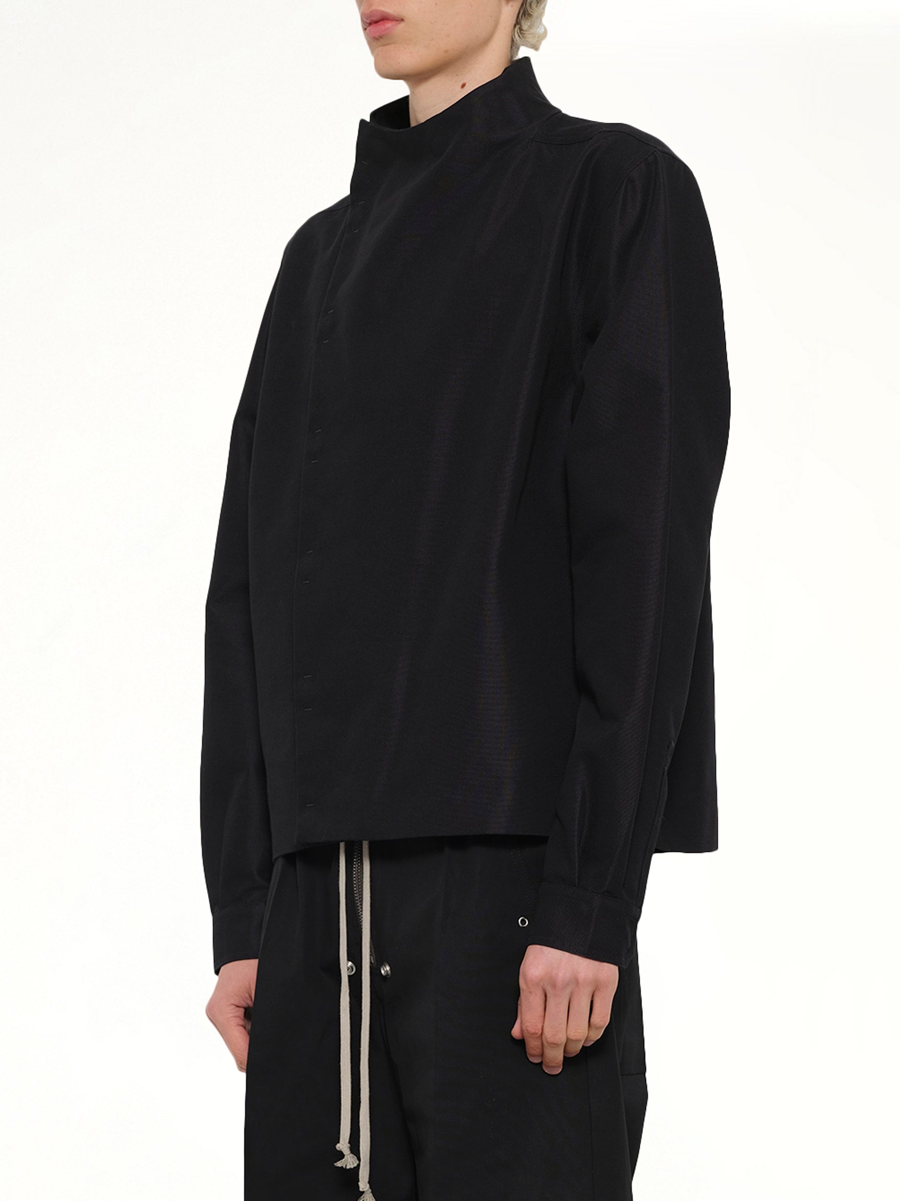 RICK OWENS , LPM Jacket in Black Side View from MARAIS