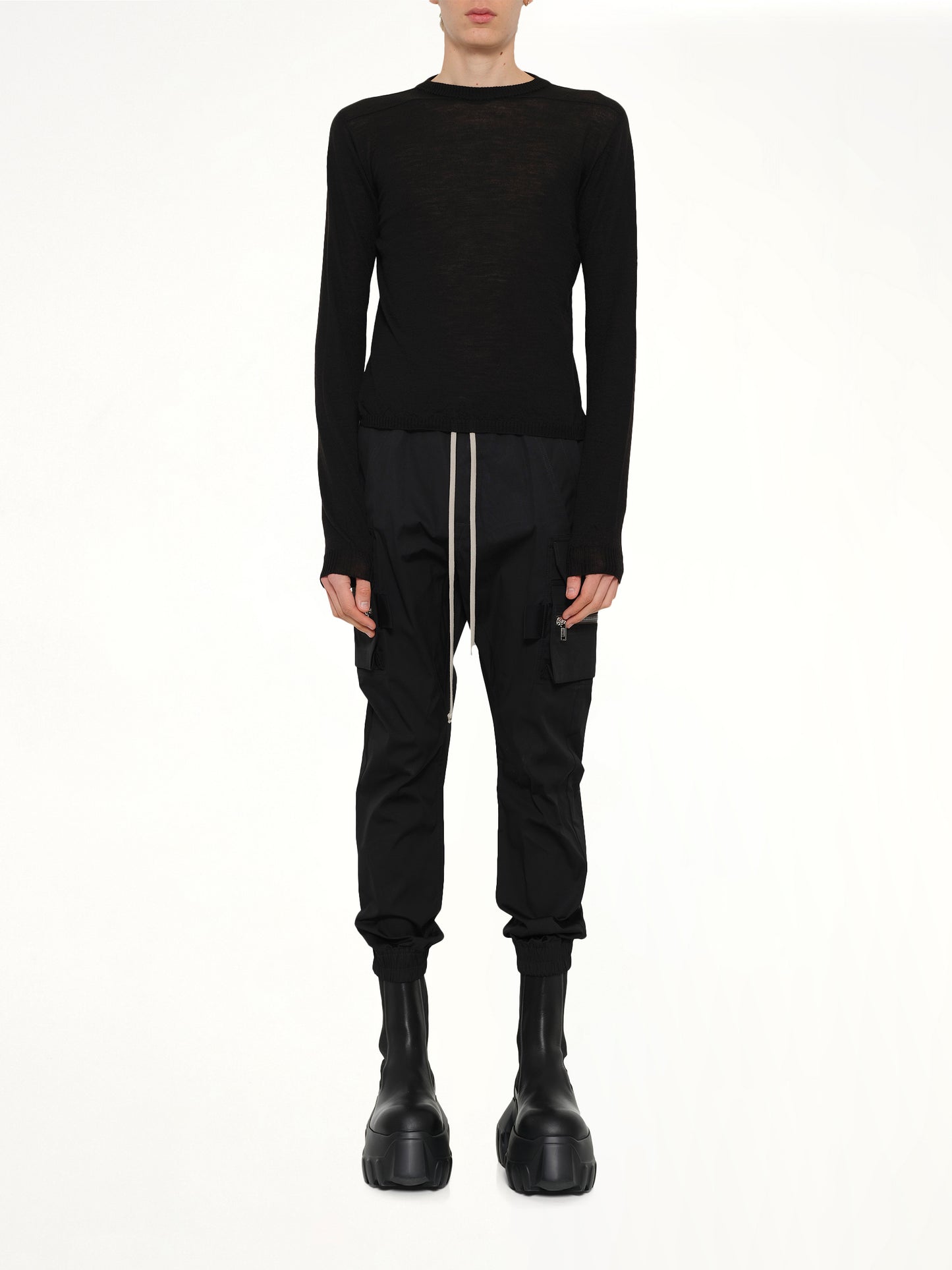 Cropped Biker in Black