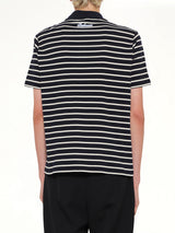 Marinier College Emblem Polo in Blue/Beige/White