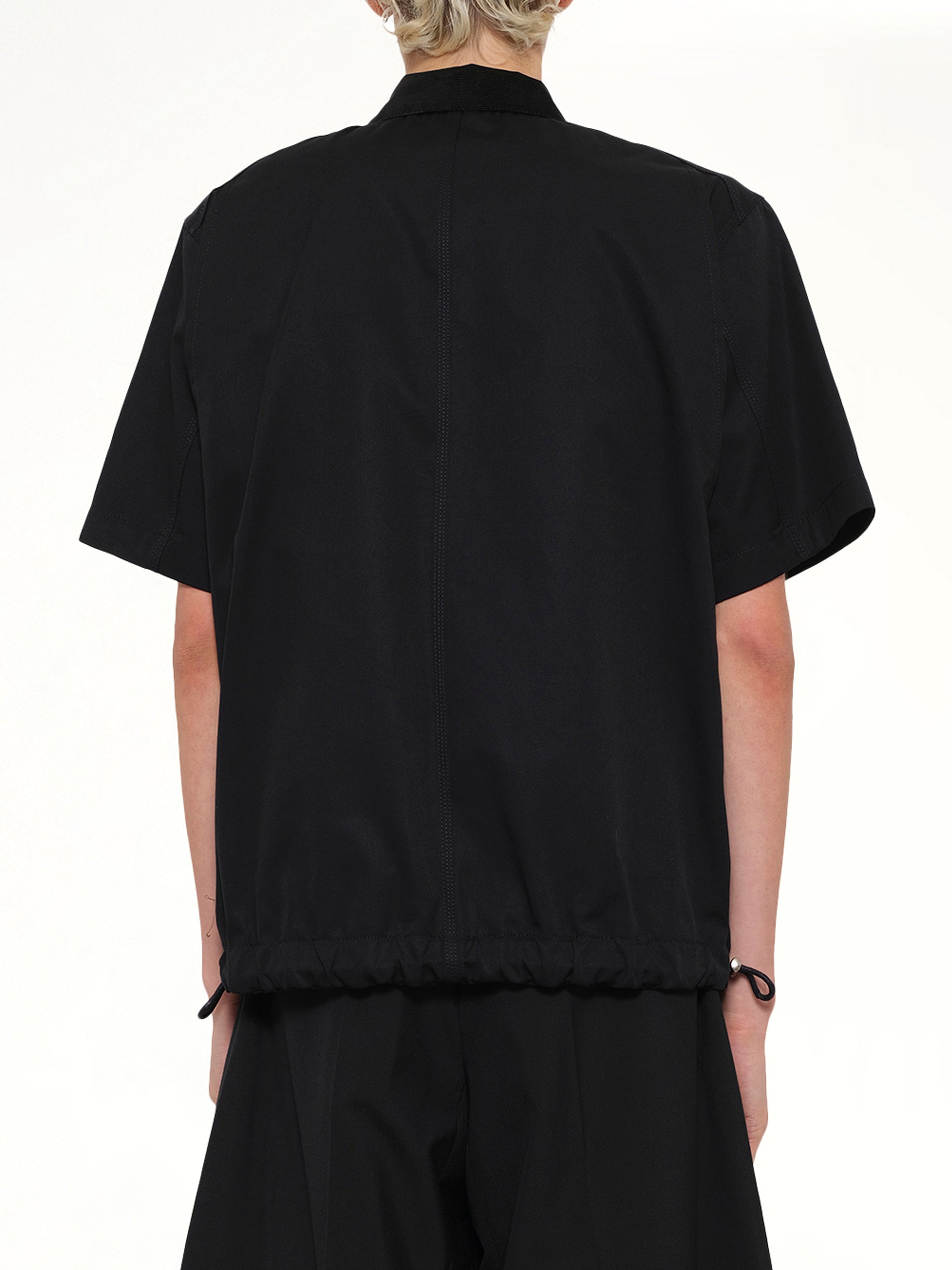 SACAI , Carhartt WIP Duck Shirt in Black Back View from MARAIS