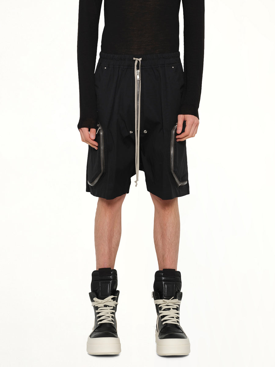 Cotton Twill Heizer Shorts in Black