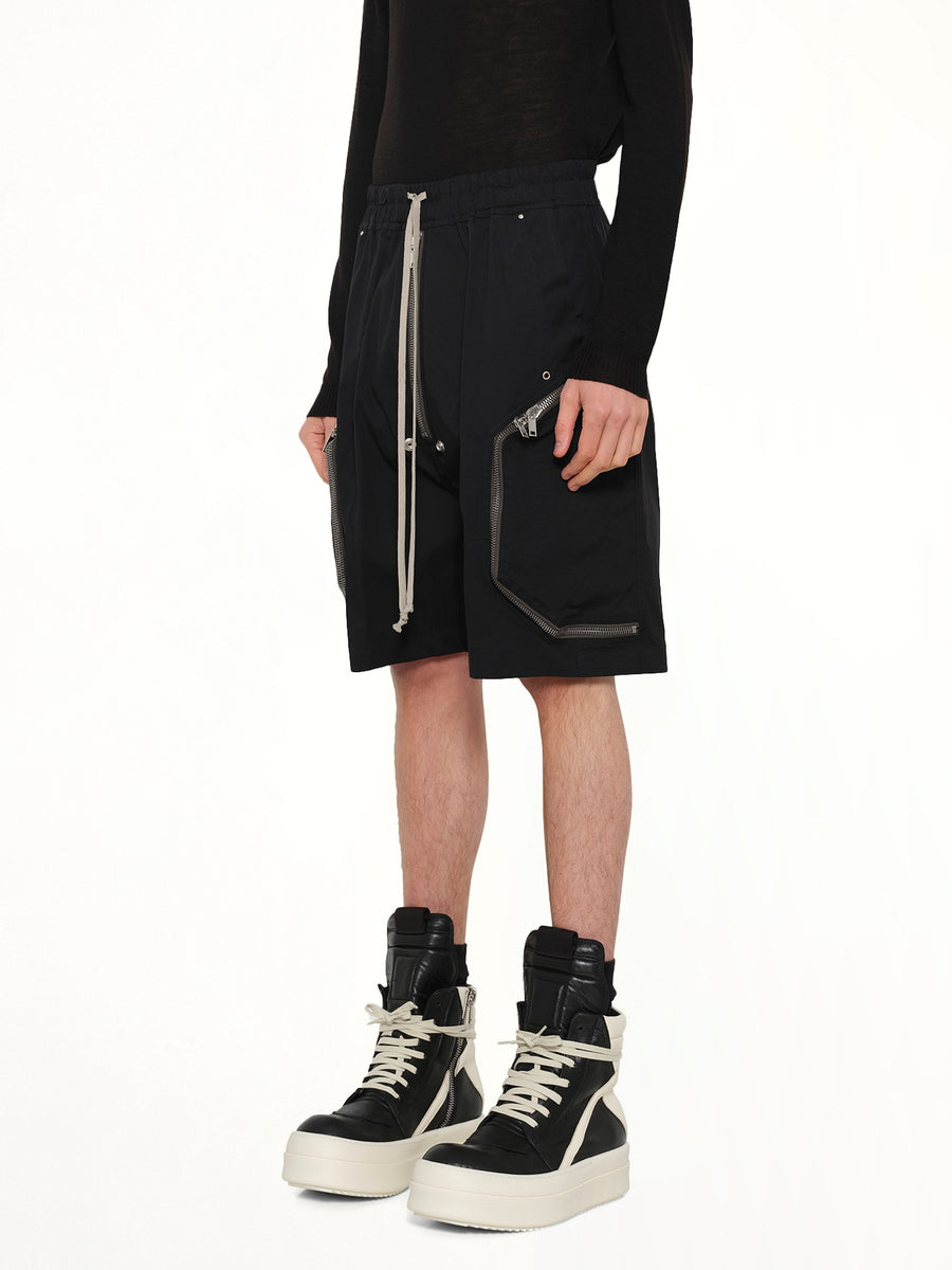 Cotton Twill Heizer Shorts in Black