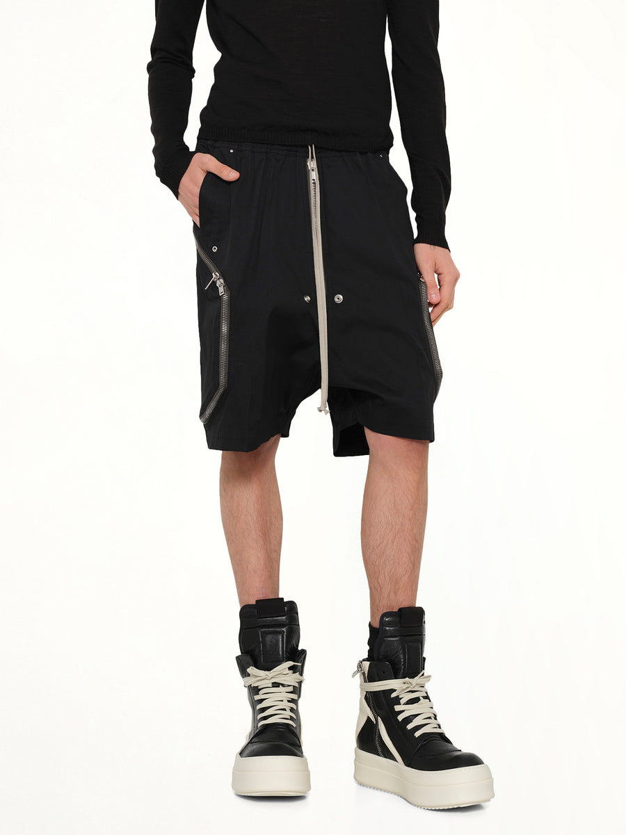 Cotton Twill Heizer Shorts in Black