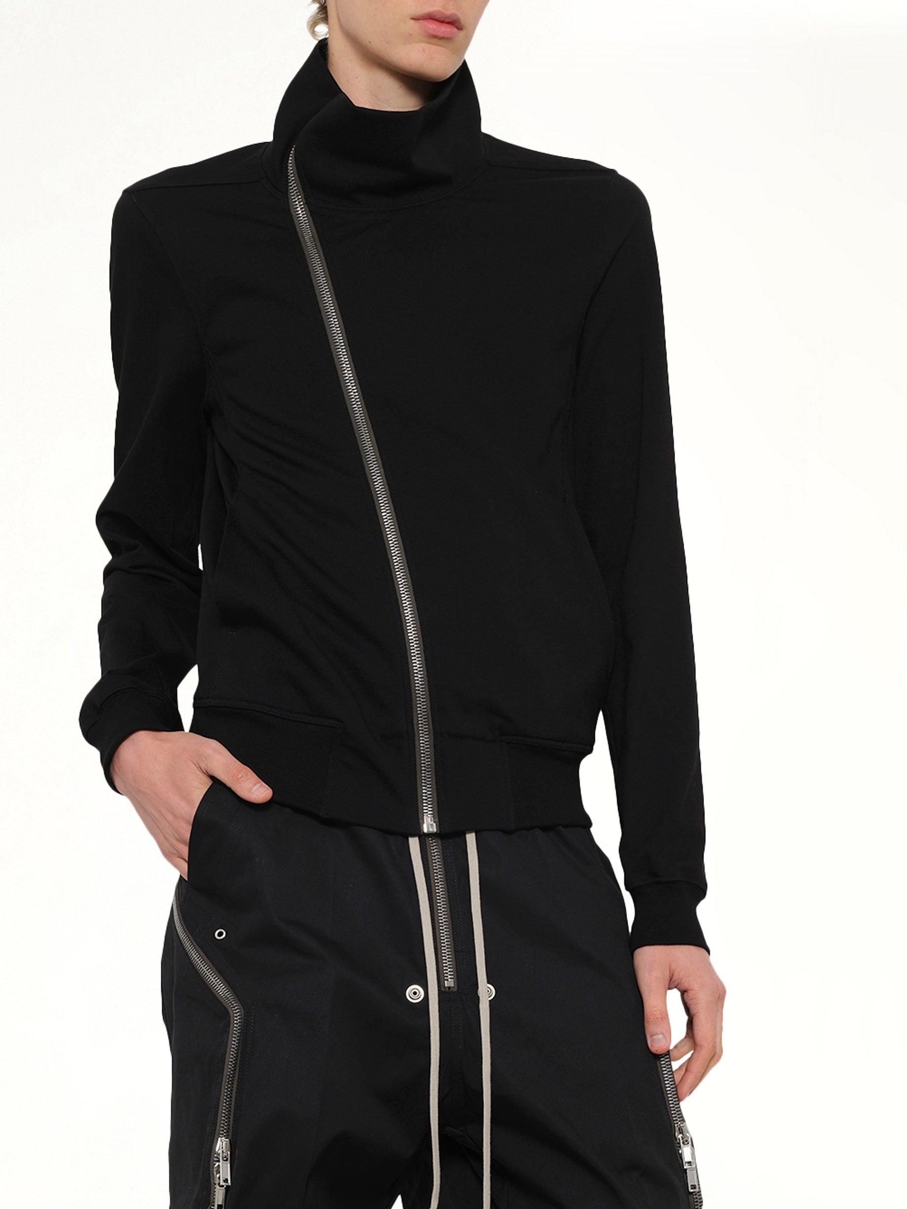 RICK OWENS Bauhaus Jogger in Black Detail Shot from MARAIS