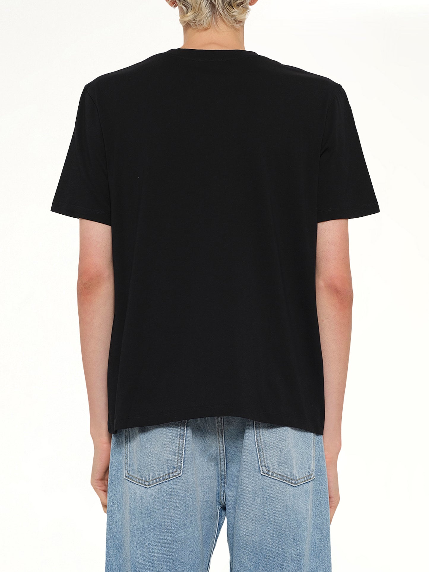 Balmain College Flock T-Shirt in Black