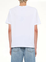 Balmain College Flock T-Shirt in White/Black