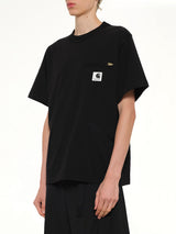블랙 Carhartt WIP 코튼 저지 티셔츠