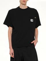 블랙 Carhartt WIP 코튼 저지 티셔츠