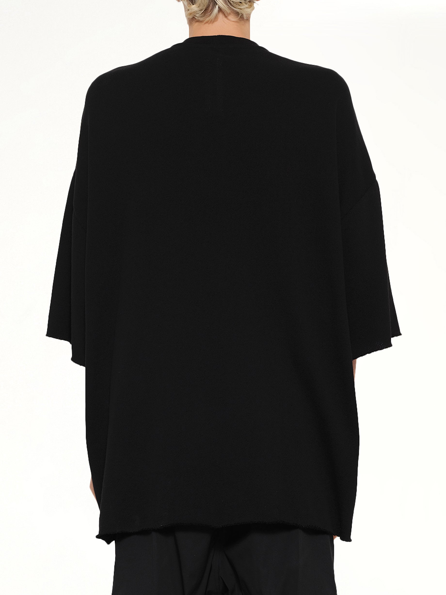 RICK OWENS Light Tommy T-Shirt in Black Back View from MARAIS