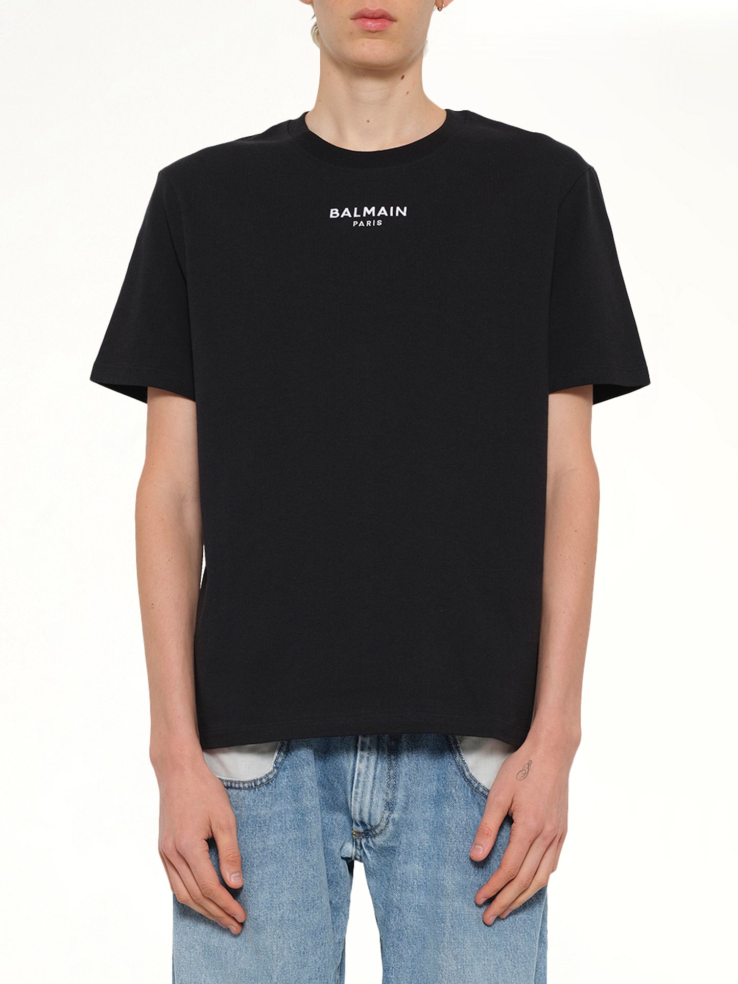 Small Balmain Paris T-Shirt in Black/White