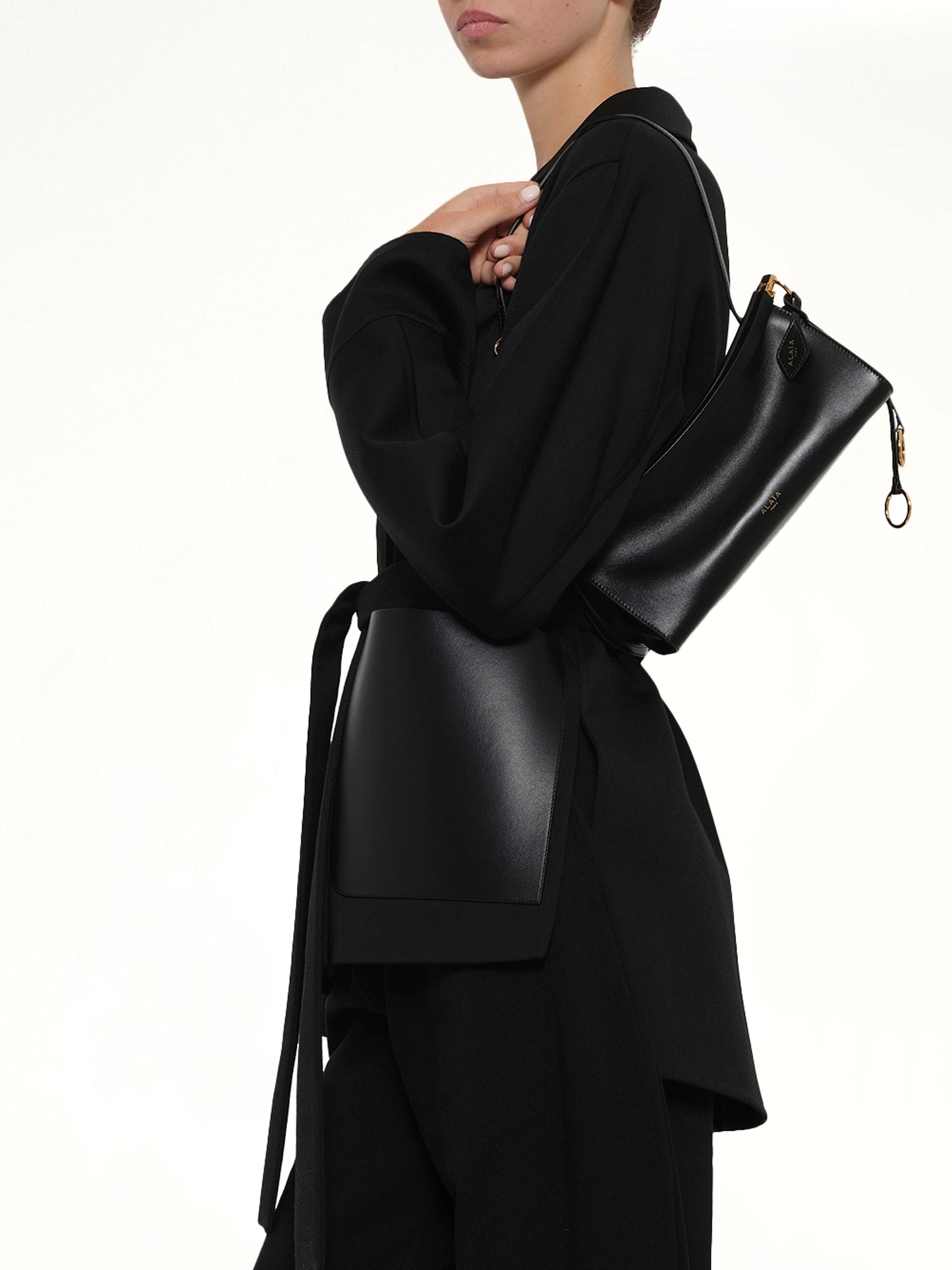 Le Click East West Small Bag in Black