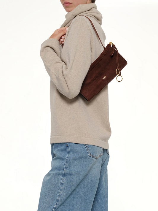 Le Click East West Small Bag in Brun Fonce