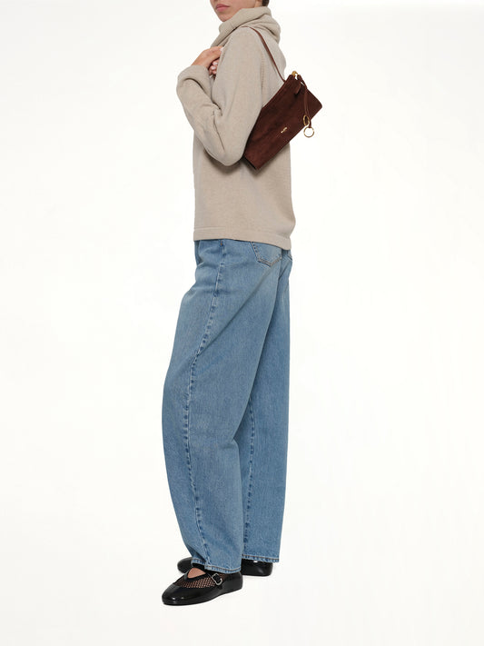 Le Click East West Small Bag in Brun Fonce