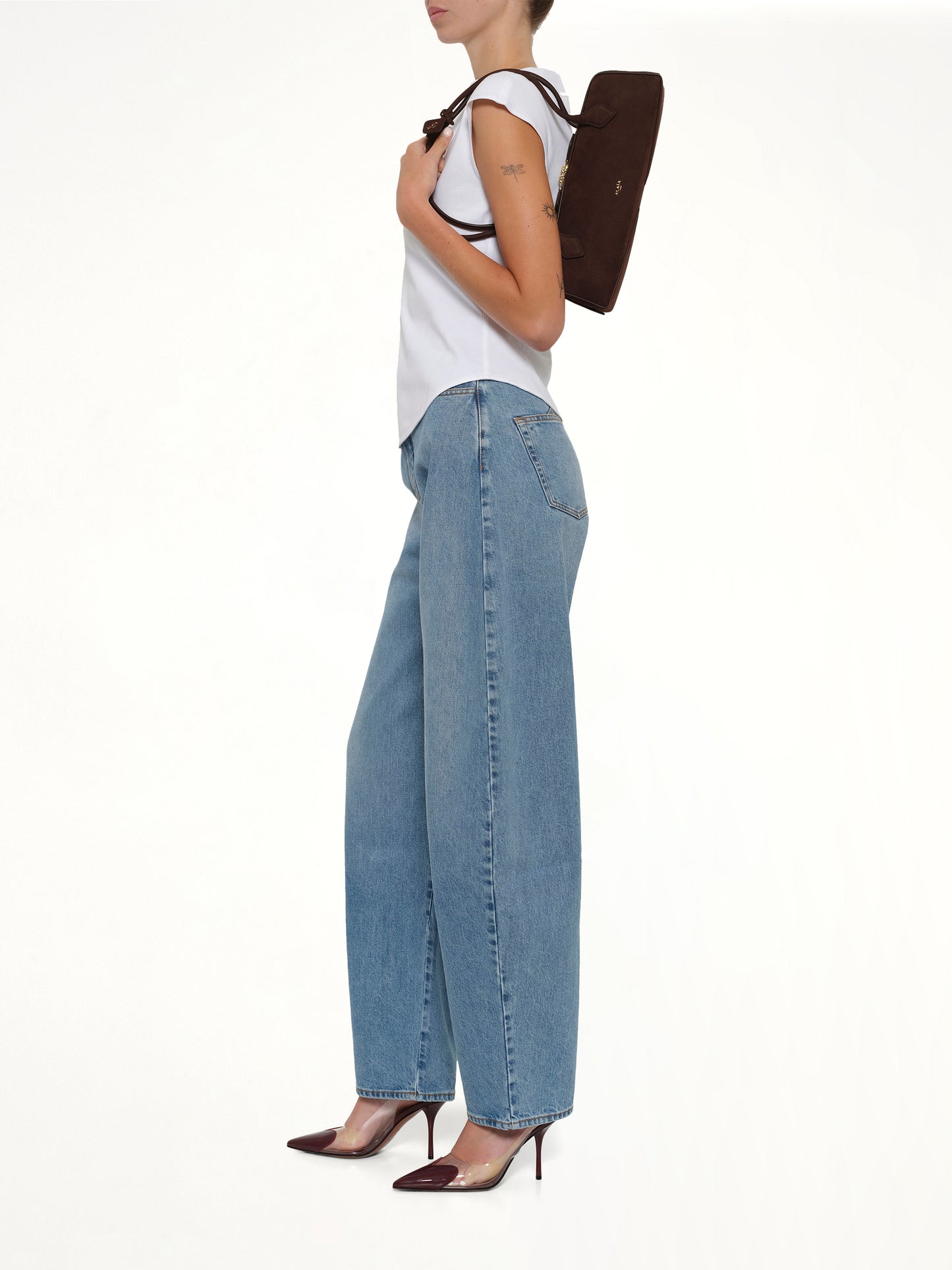 Le Teckel Medium Bag in Brun Fonce