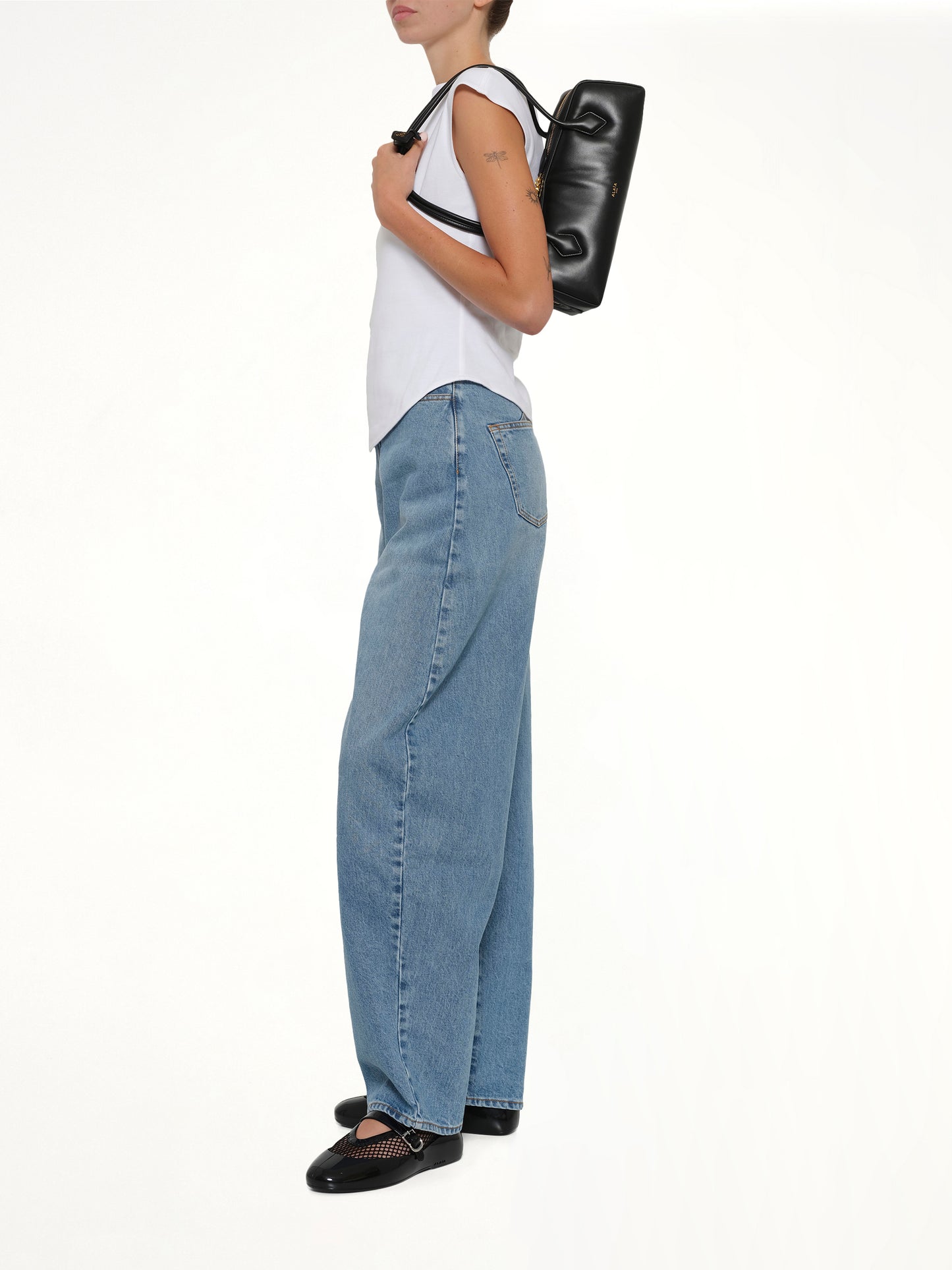 Le Teckel Medium Padded Bag in Black