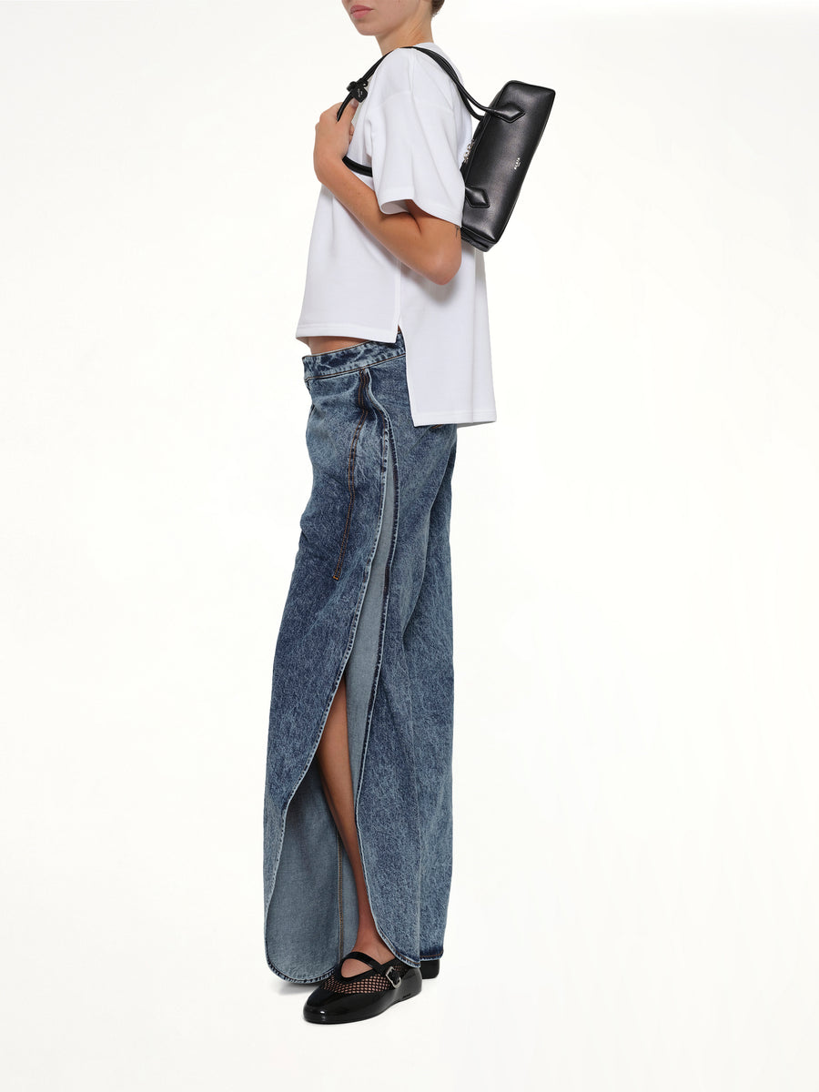 Le Teckel Small Goatskin Bag in Black