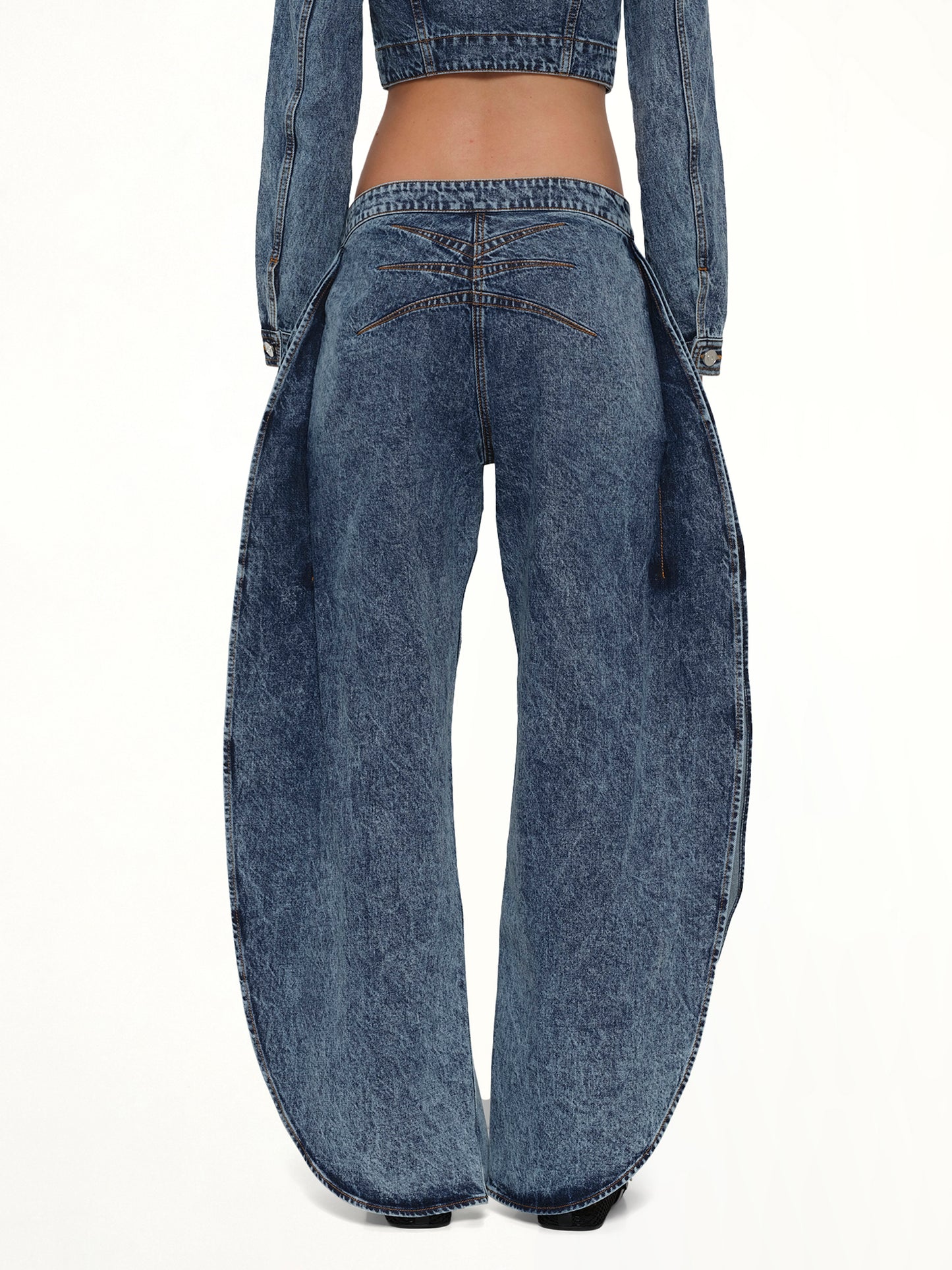 Petal Pants in Blue Denim