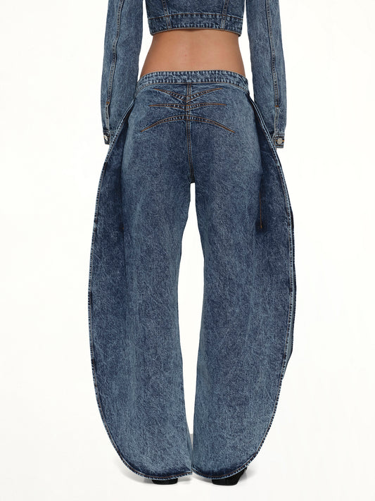 Petal Pants in Blue Denim