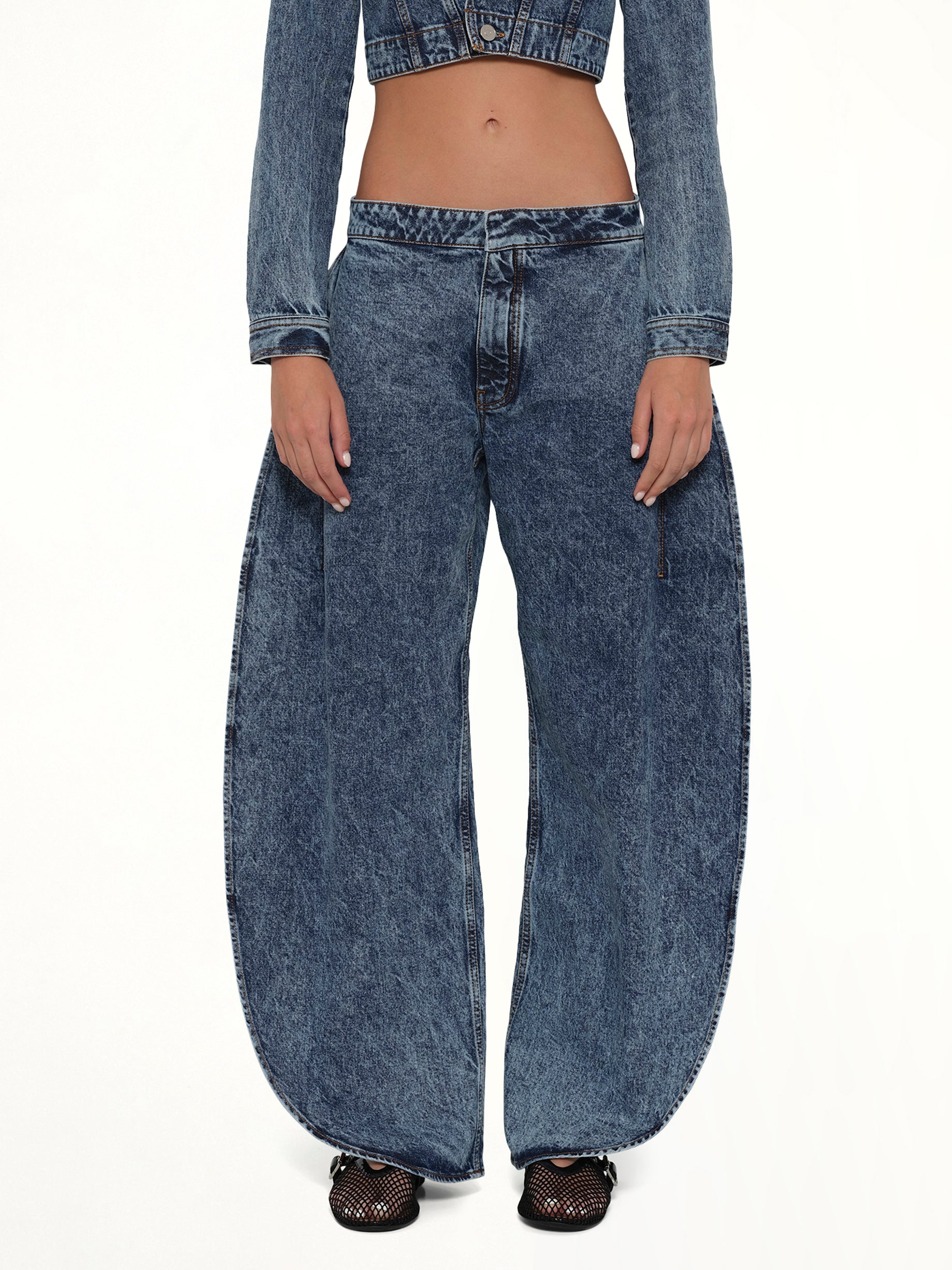 Petal Pants in Blue Denim