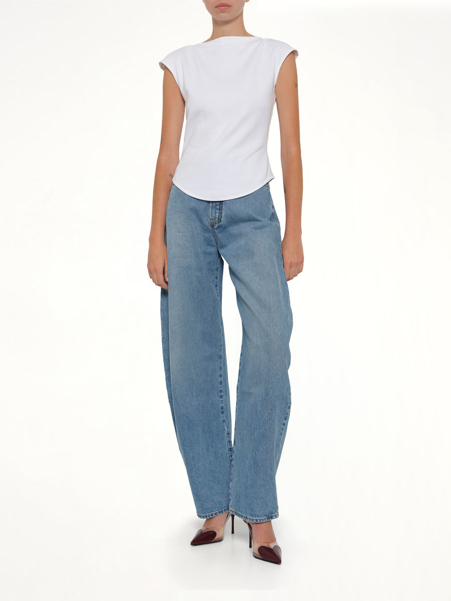 Round Pants in Cloudy Blue