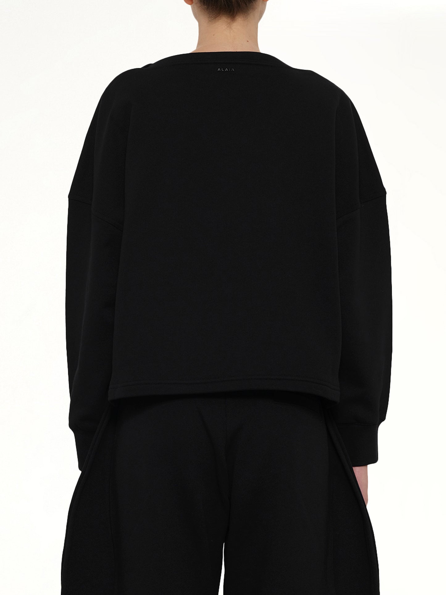 Boatneck Sweatshirt in Black