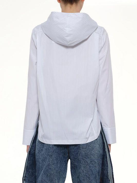 Hooded Shirt in White