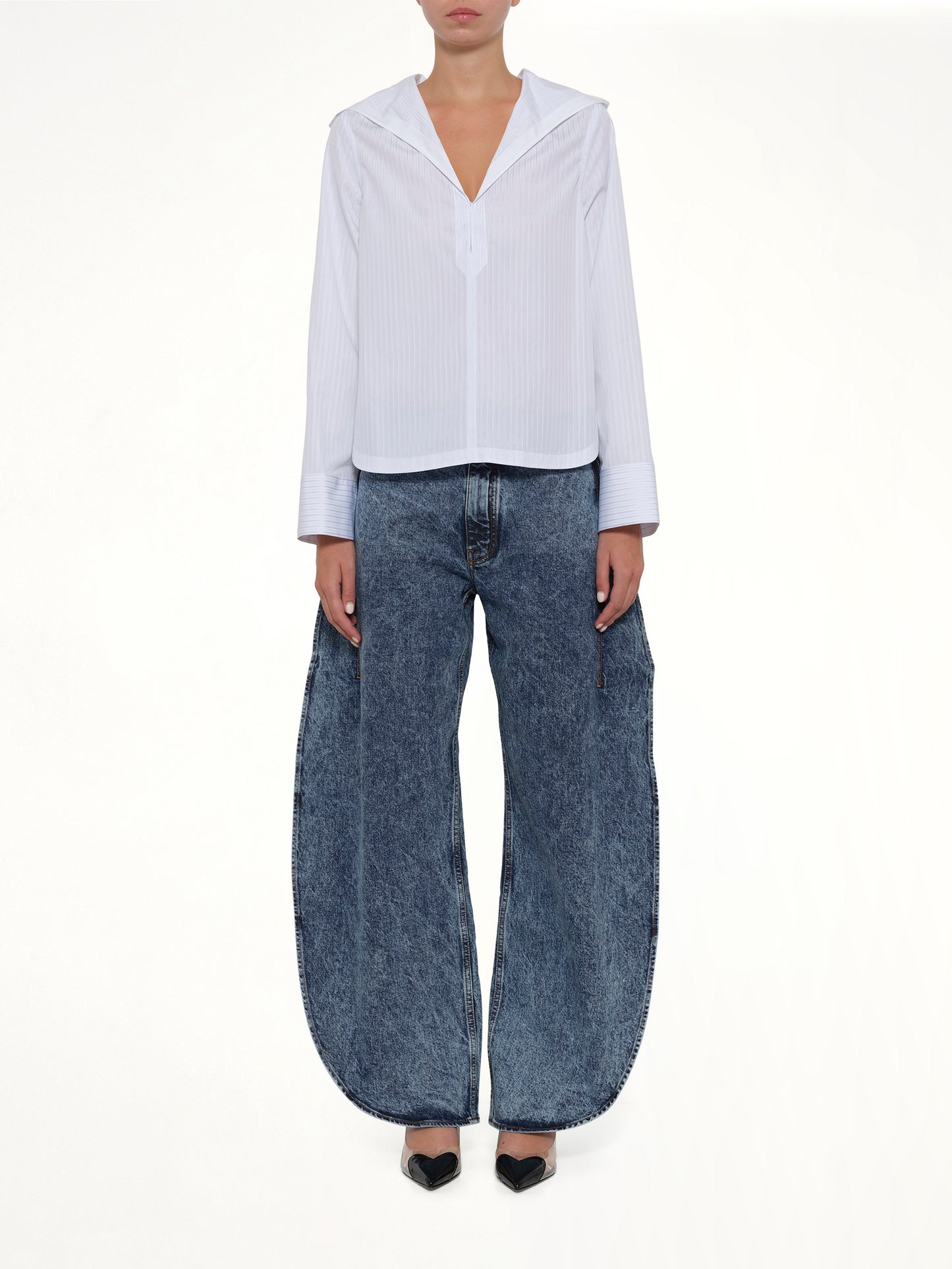 Hooded Shirt in White