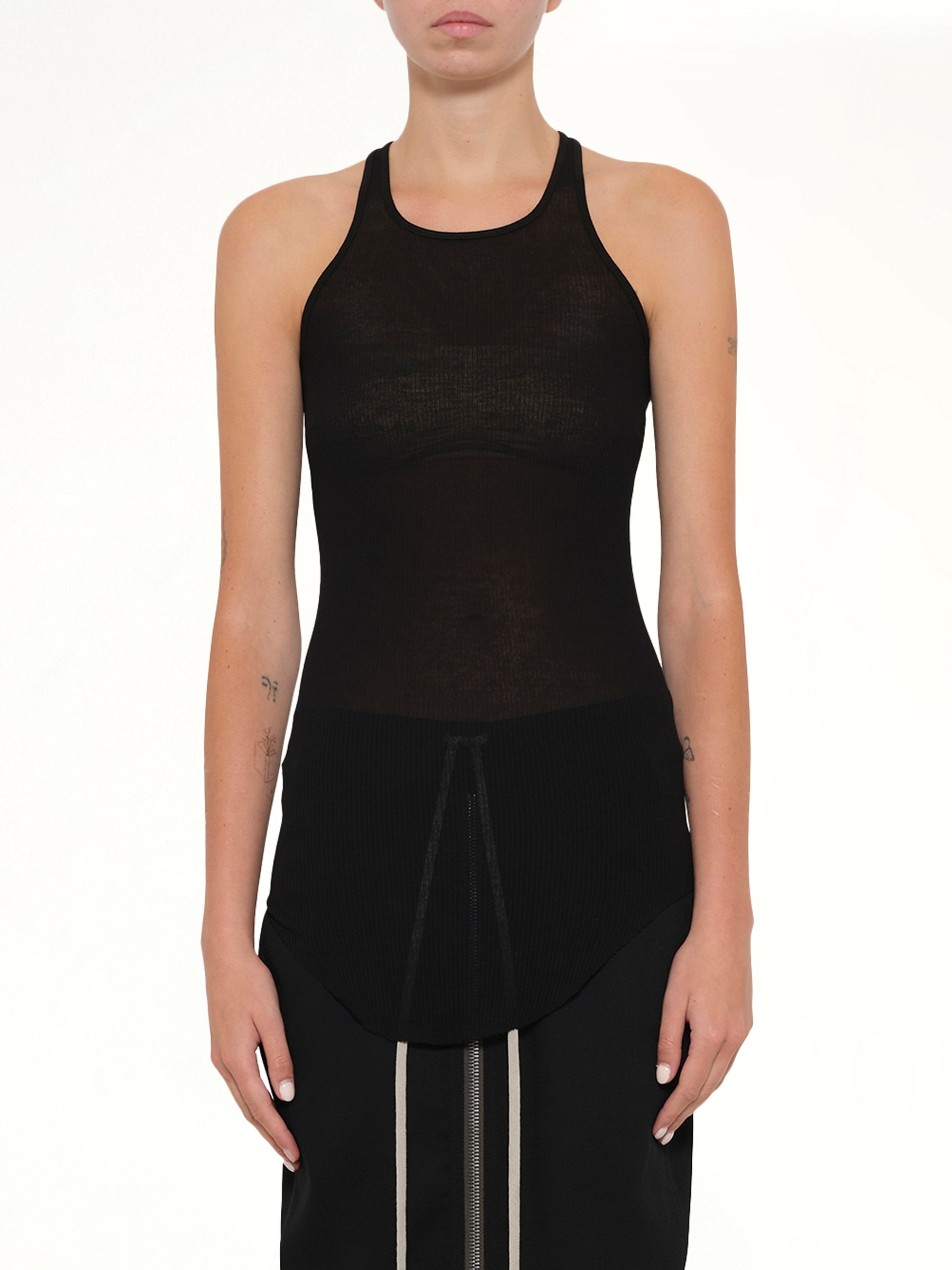 Basic Rib Tank in Black
