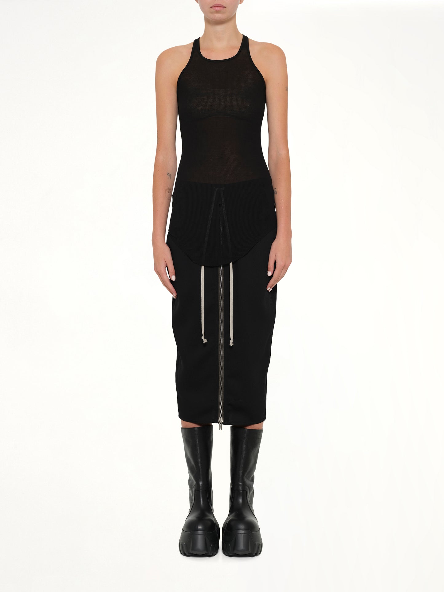 Basic Rib Tank in Black