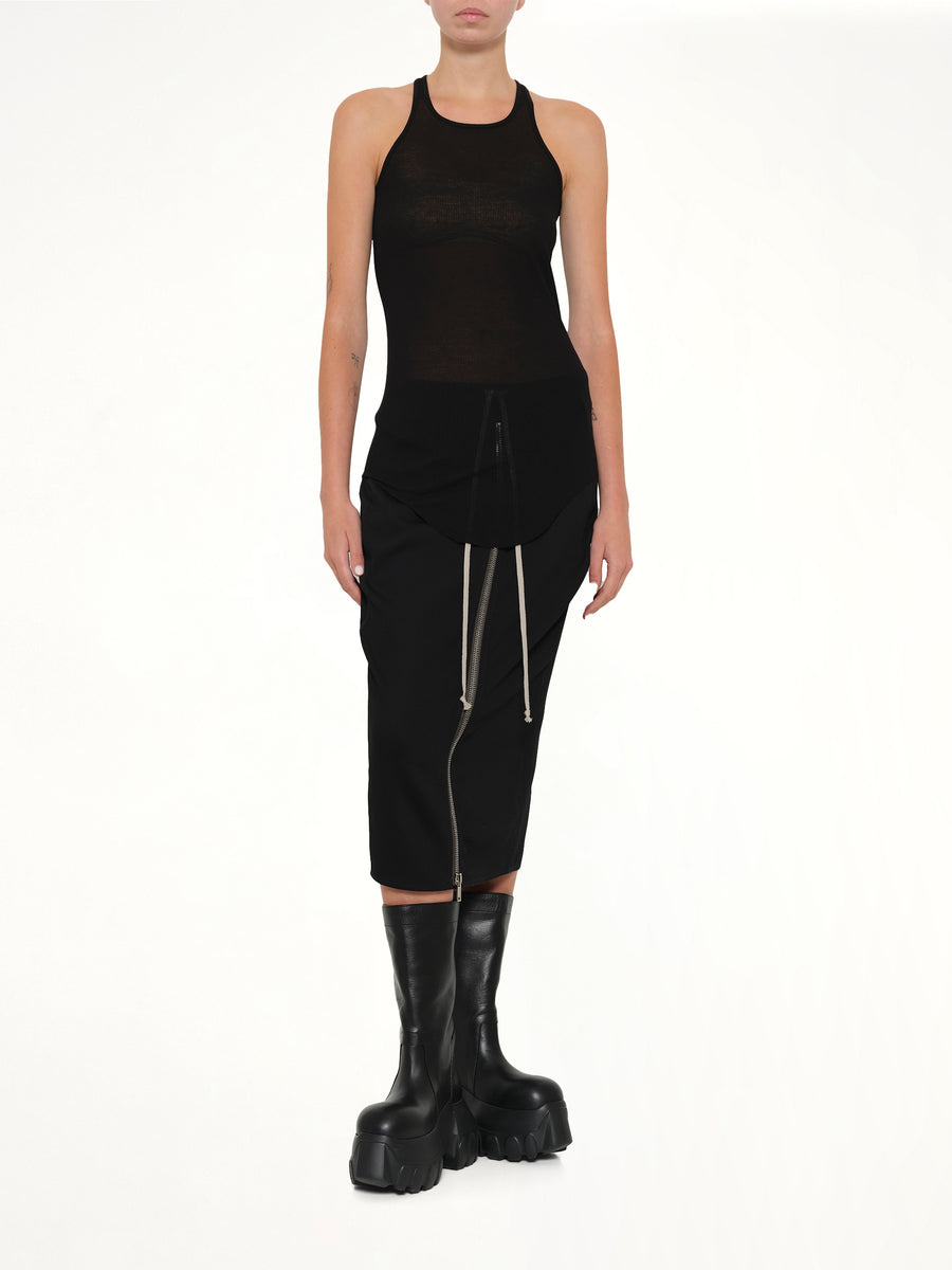 Basic Rib Tank in Black