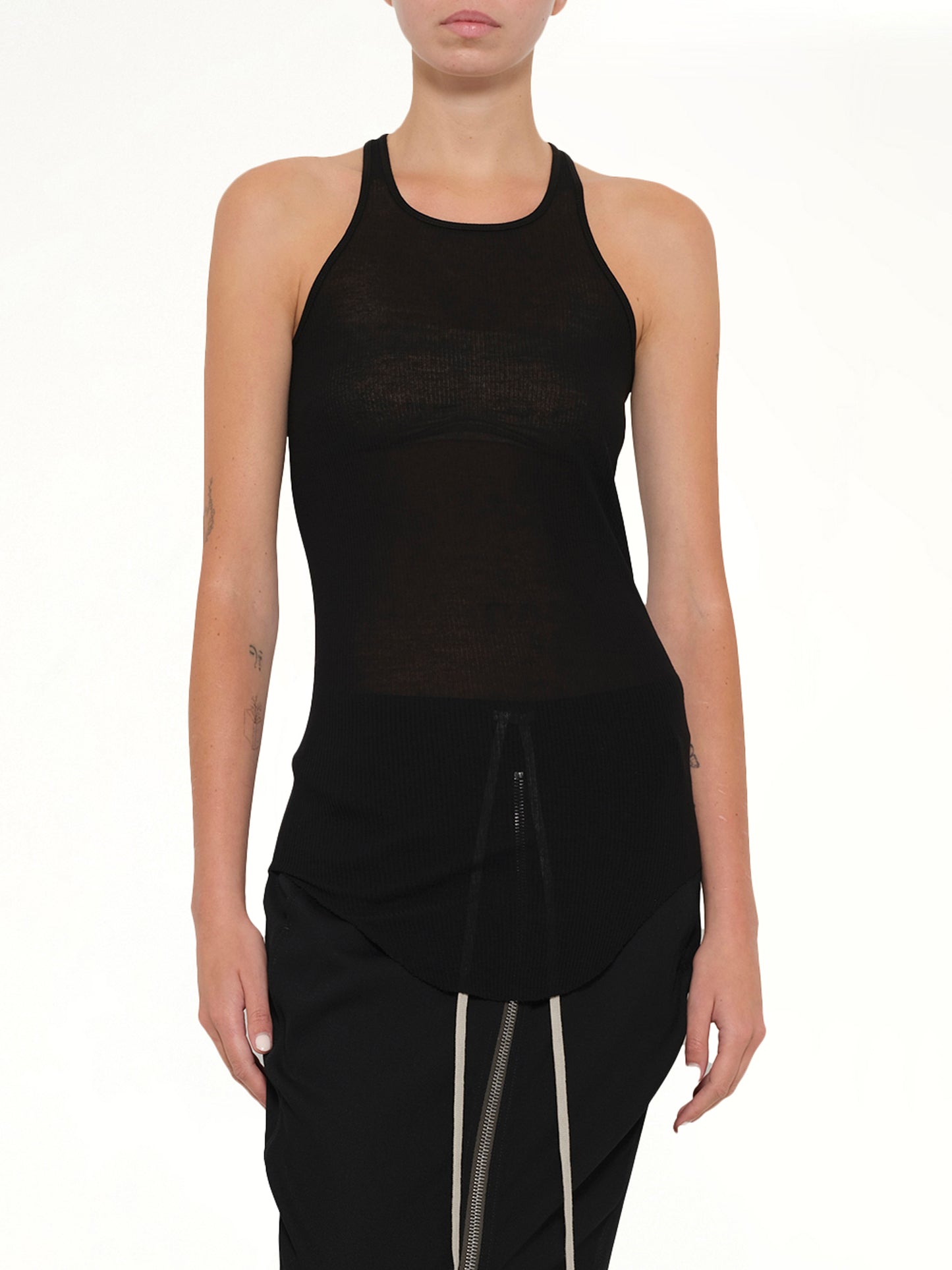 Basic Rib Tank in Black