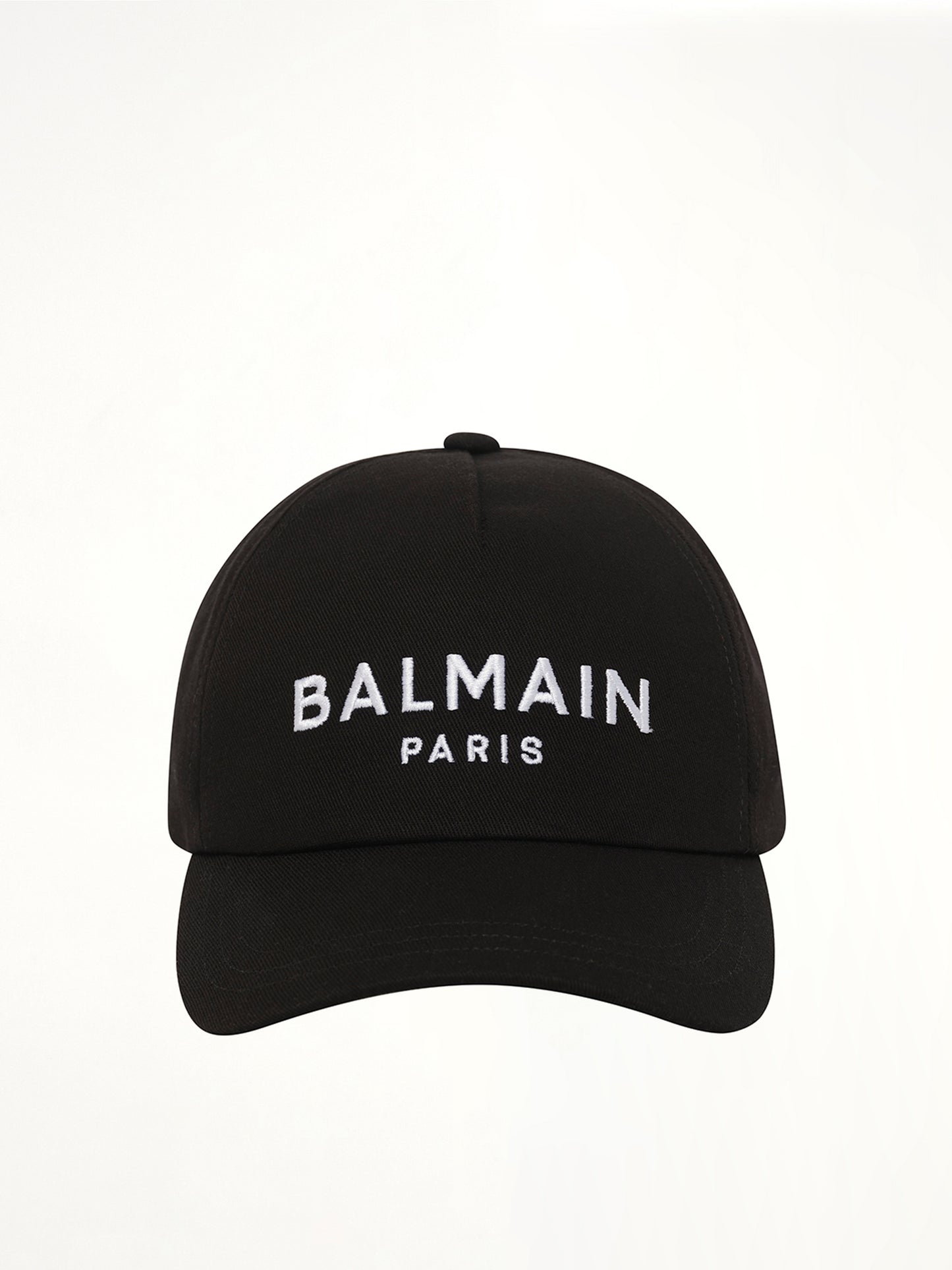 Balmain Emblem Cap in Black/White