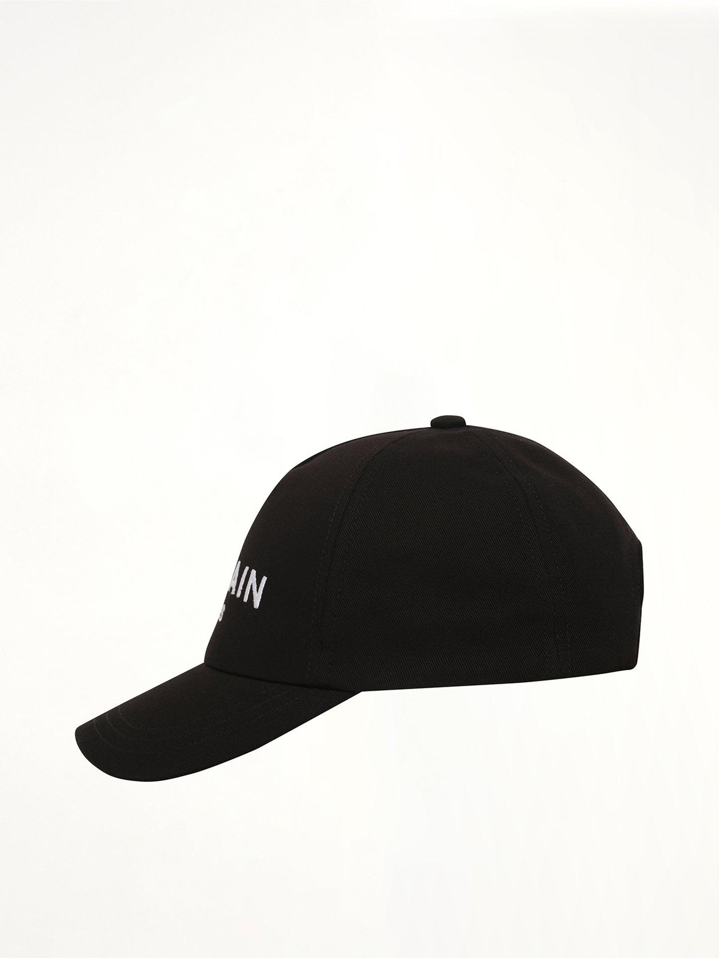 Balmain Emblem Cap in Black/White