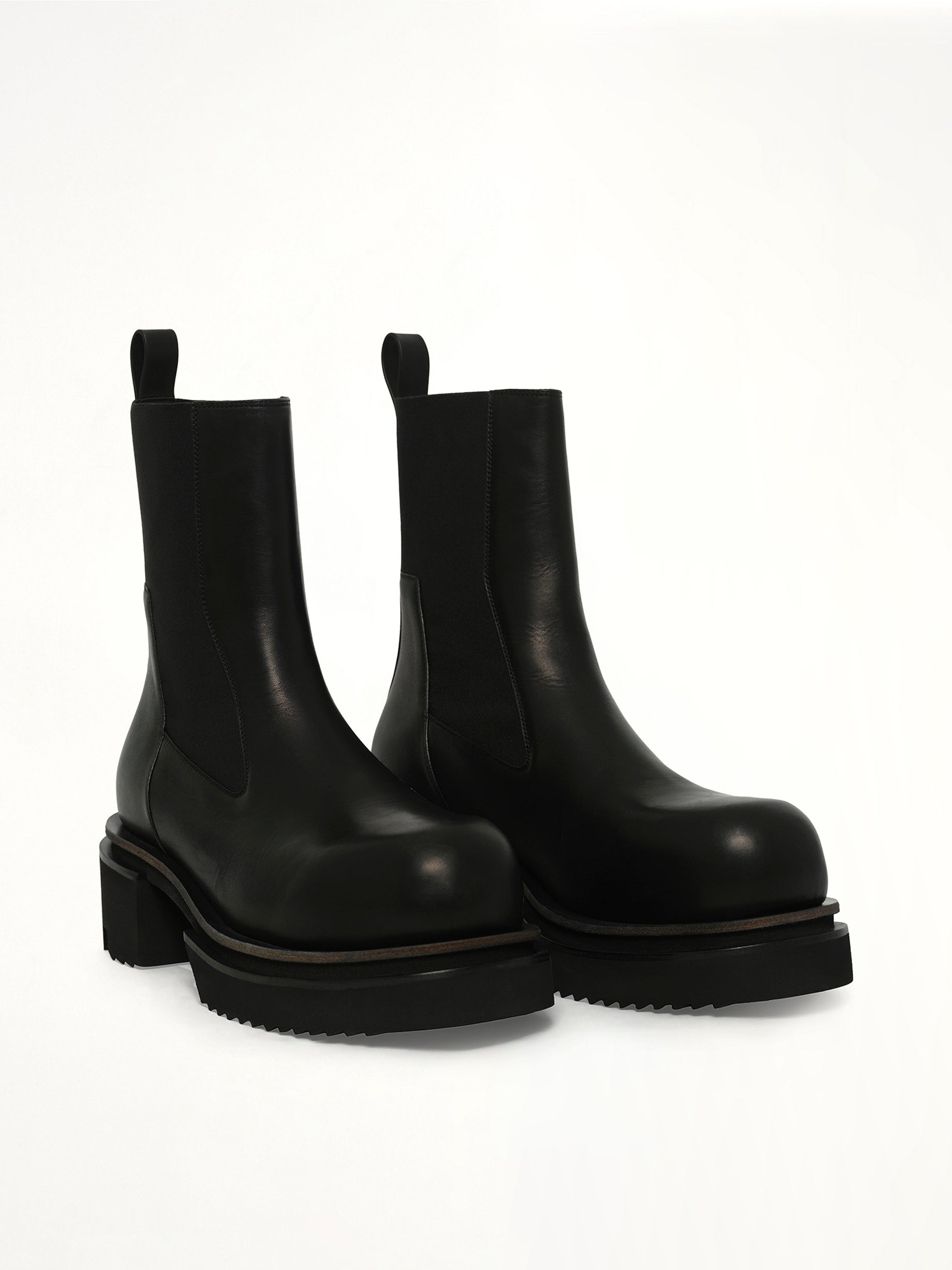 Beatle Bogun in Black Front View | RICK OWENS