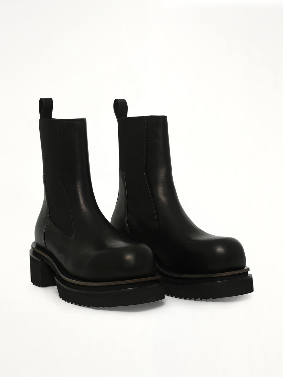 Beatle Bogun in Black Front View | RICK OWENS