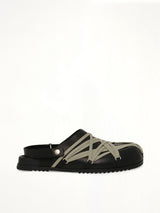 Megalace Mule Granola in Black Side View | RICK OWENS