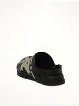 Megalace Mule Granola in Black Back View | RICK OWENS