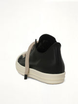 Jumbolace Low Sneaks in Black/Milk Back View | RICK OWENS