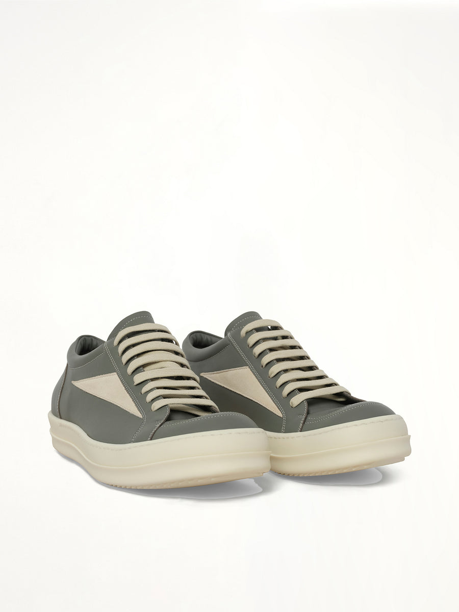 Vintage Sneaks in Euca/Milk Front View | RICK OWENS
