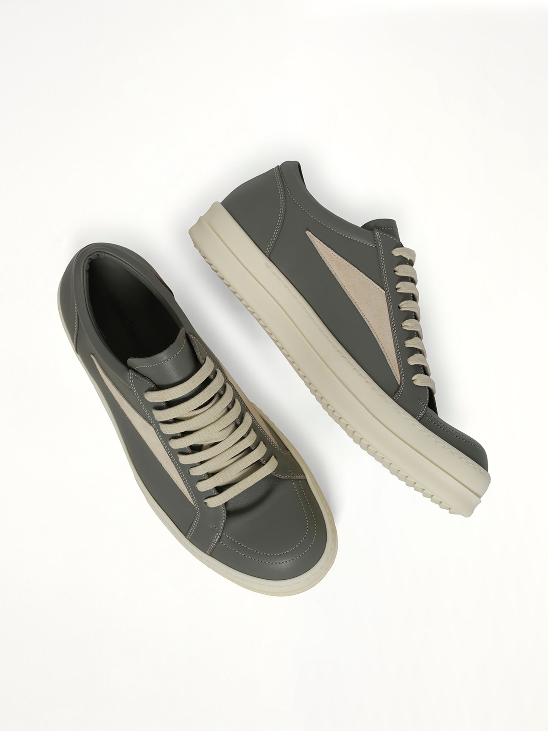 Vintage Sneaks in Euca/Milk Top View | RICK OWENS