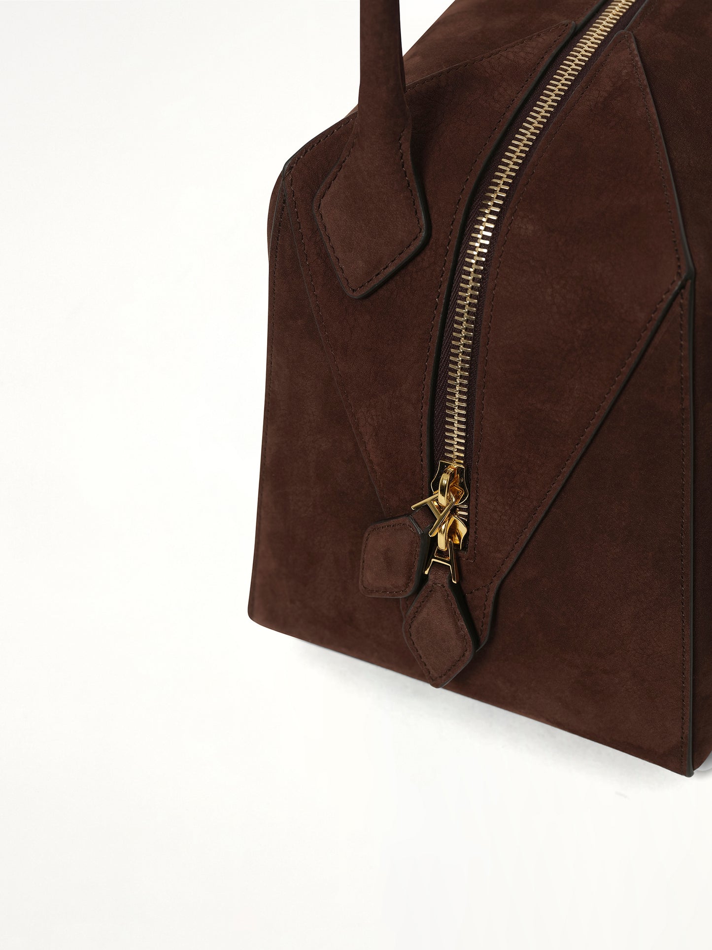 Le Bouledogue Medium Bag in Brun Fonce