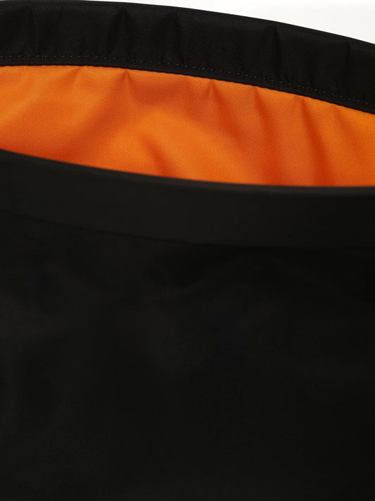 Le Click East West Nylon Shoulder Bag in Black