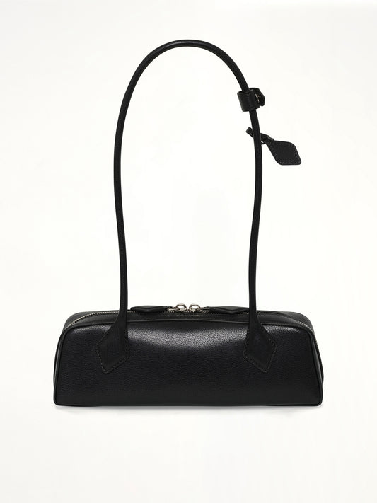 Le Teckel Small Goatskin Bag in Black
