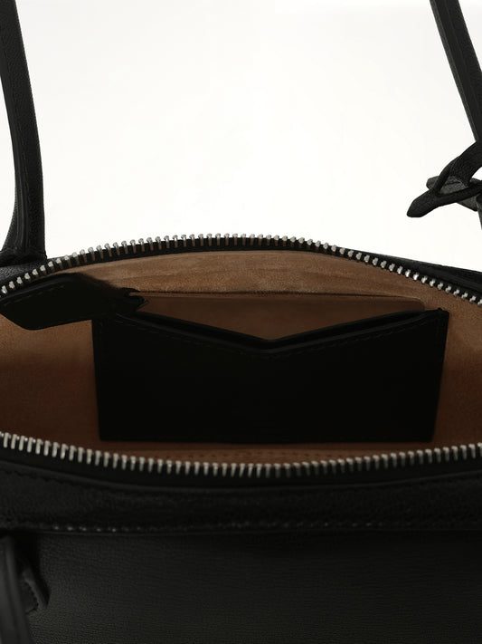 Le Teckel Small Goatskin Bag in Black