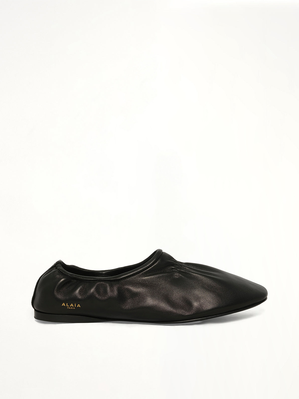 Supple Slippers in Black Side View | ALAIA