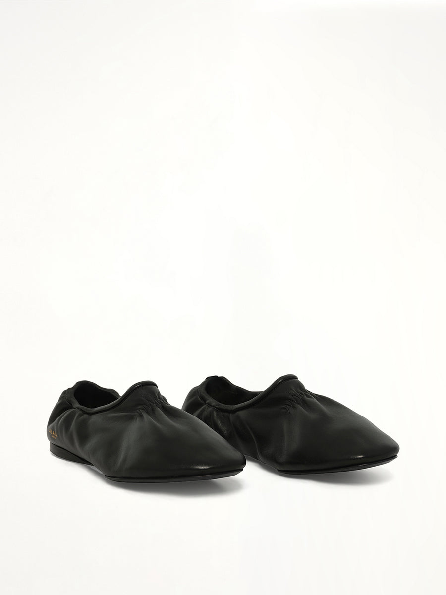 Supple Slippers in Black Front View | ALAIA