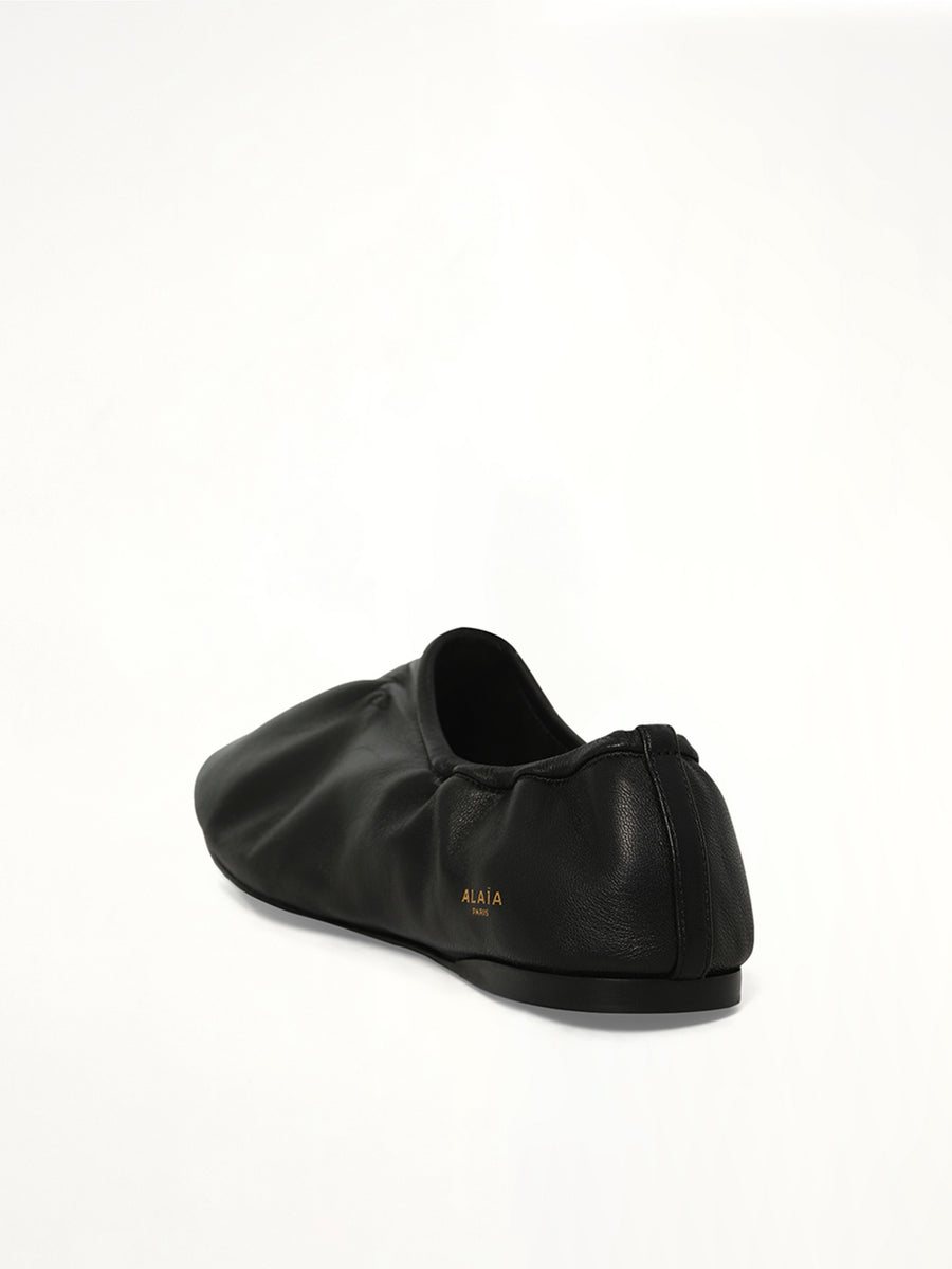 Supple Slippers in Black Back View | ALAIA