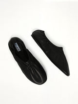 Supple Slippers in Black Top View | ALAIA